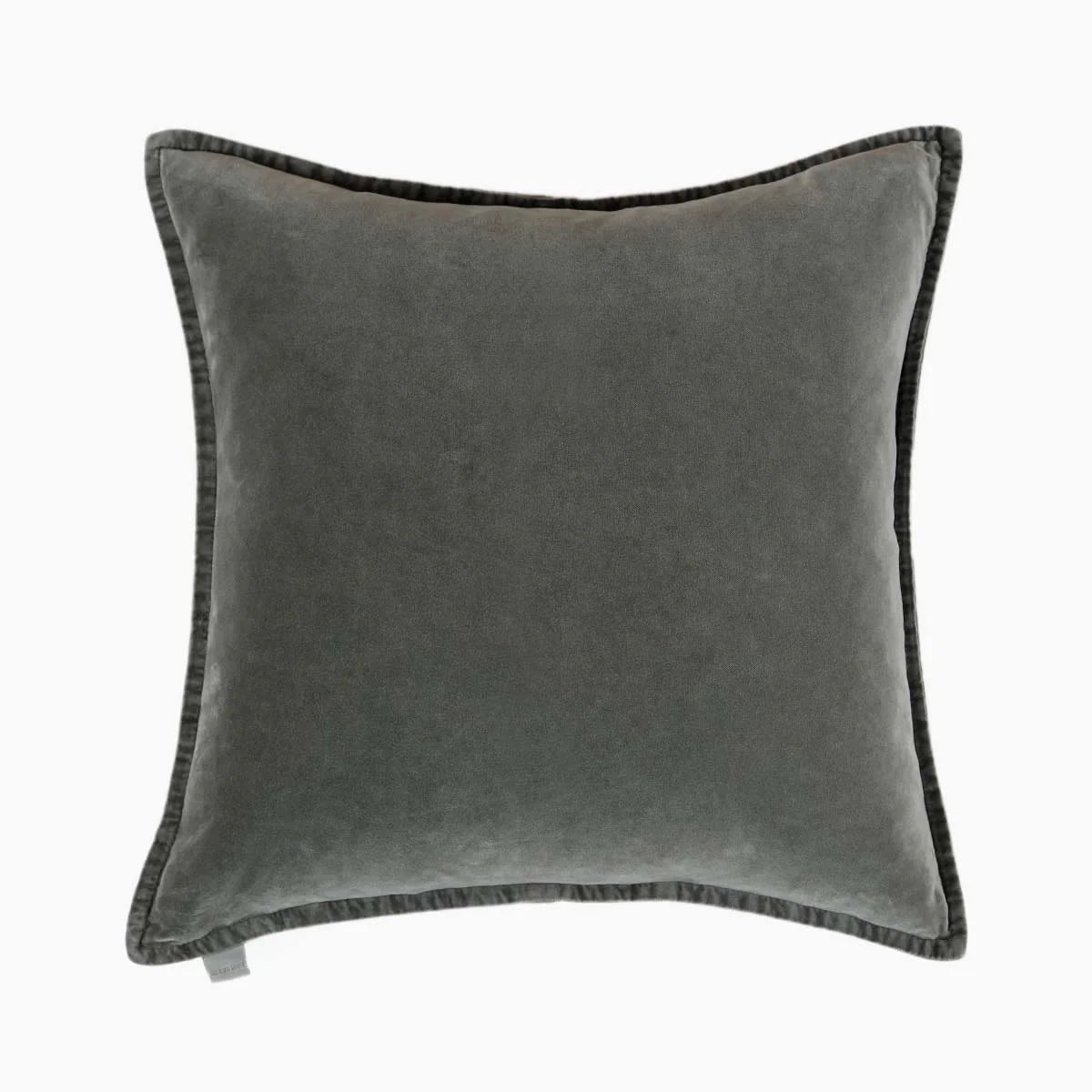 Olive Green stonewash cotton velvet sofa cushion