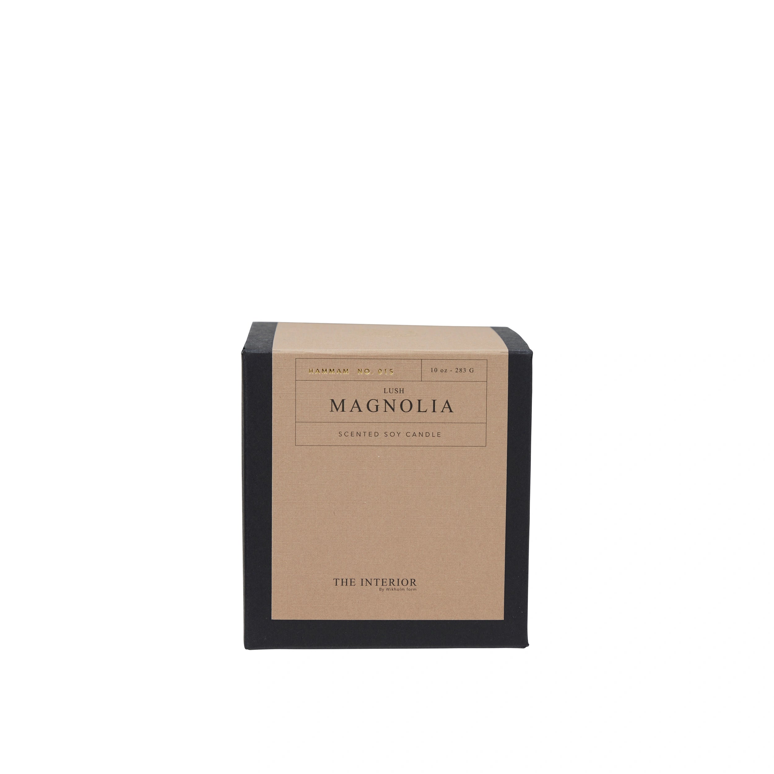 Magnolia scented soy candle boxed