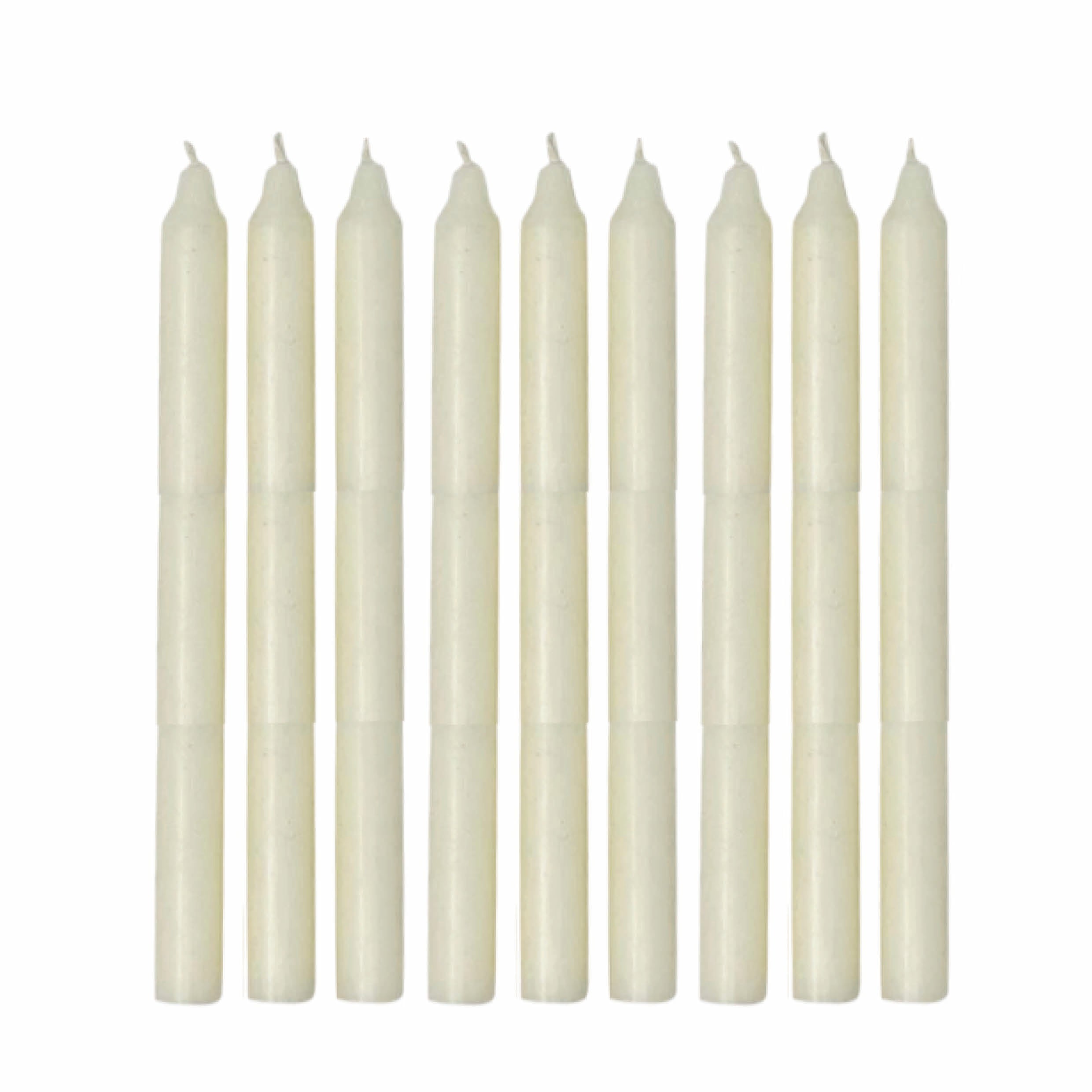 Ivory tall Danish candles.