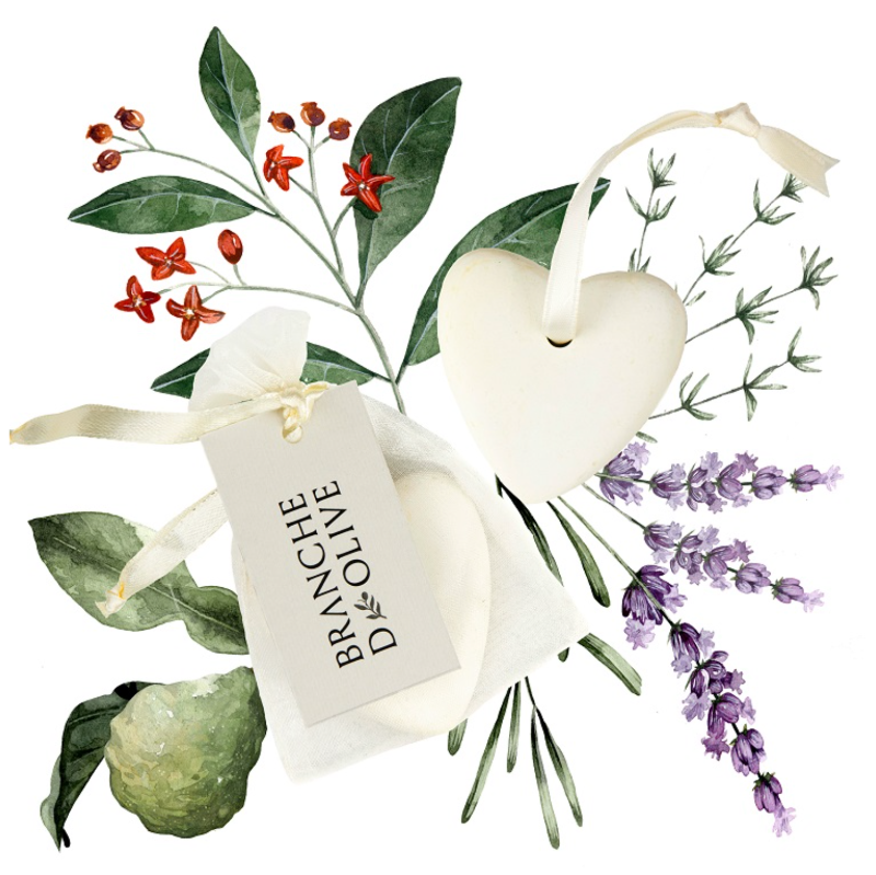 Lavender scented stone heart