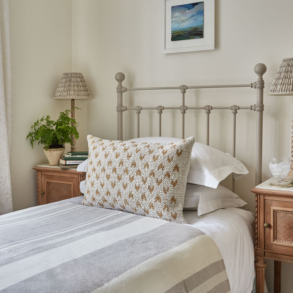 Mhari bed cushion_ecru_and_gold