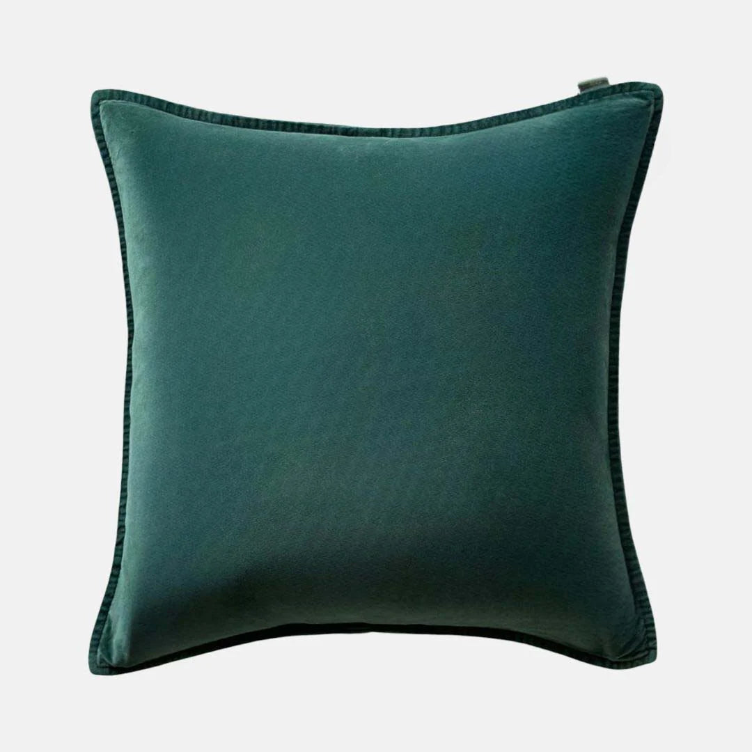 Pacific Green Square Velvet Cushion