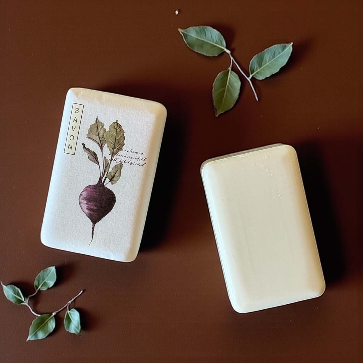 Large bar of beetroot and lime scented soap