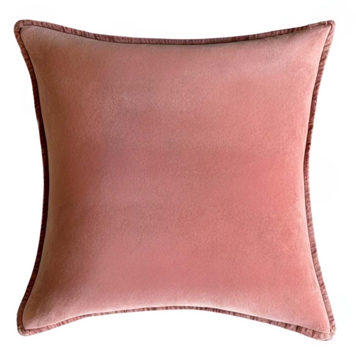 Rust velvet cushion