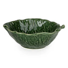 Green ceramic leaf shaped bowl.