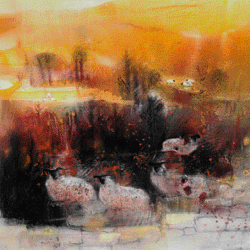 The Black Faced Sheep 35th Anniversary Tea Towel