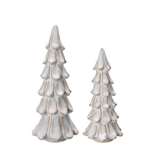 White ceramic Christmas tree decoration.
