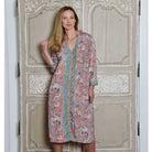 Pink floral shirt dress by The Black Faced Sheep