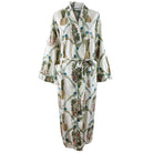 Blue Bird Floral patterned robe on a white background