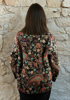 Paisley reversible printed cotton quilted jacket.