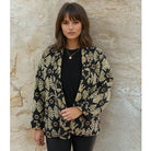 reversible jacket on model