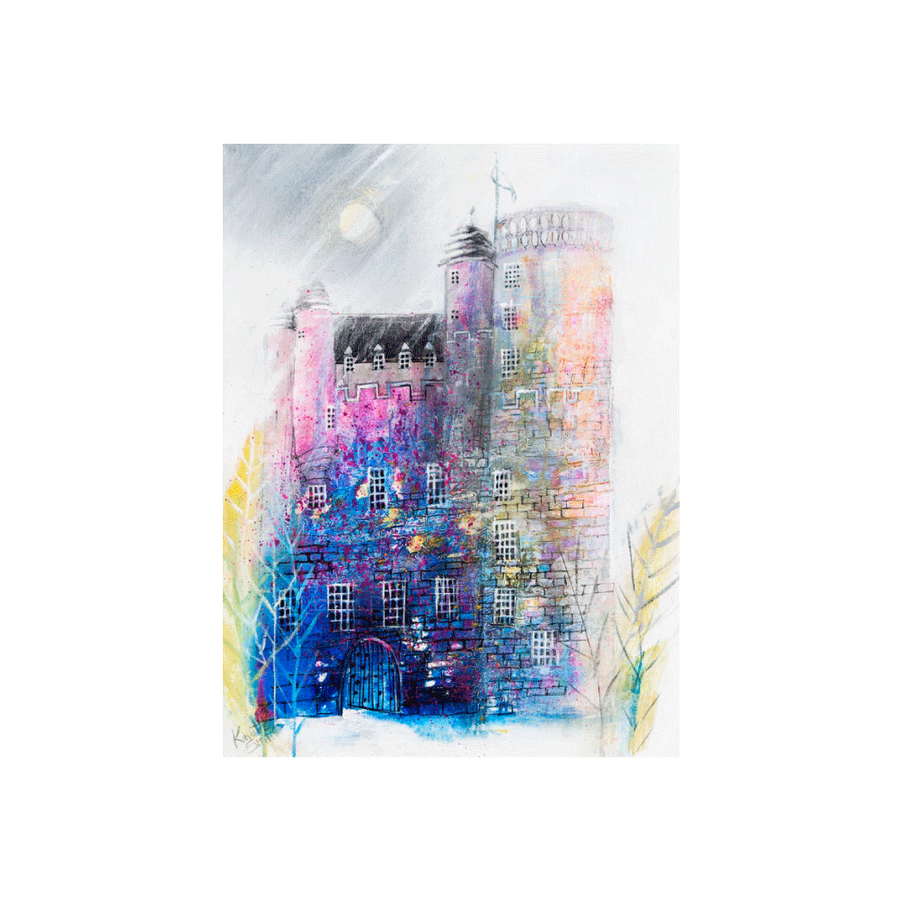 Limited Edition print of Summer Shower at Castle Fraser by Kanita Sim at The Black Faced Sheep