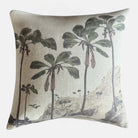 Decorative pillow with coconut palm print.