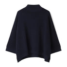 Navy jumper on a white background