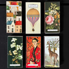 Collection of vintage matchboxes with vintage designs.
