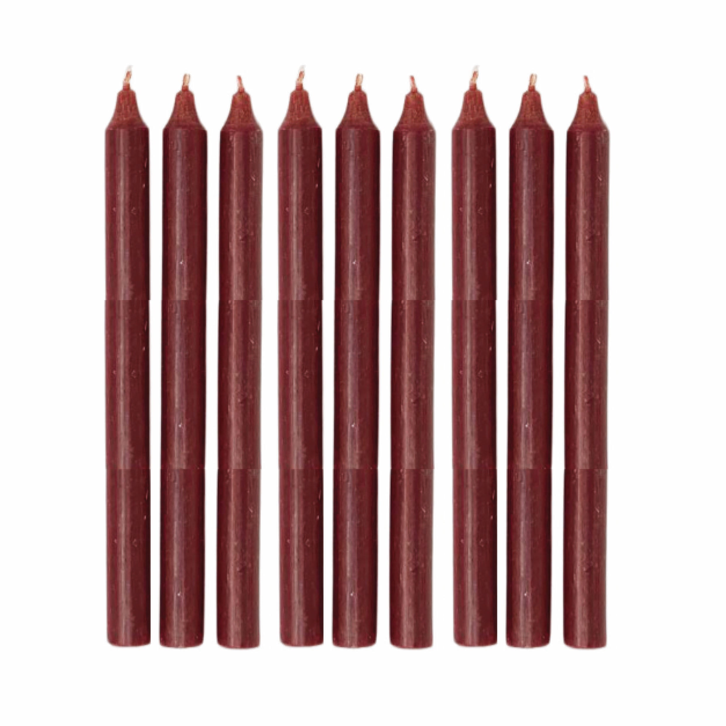 Burgundy tall candles