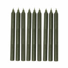 Tall forest green candles