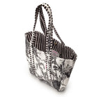 black and white tote shoulder bag