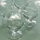 Etched star wine glasses