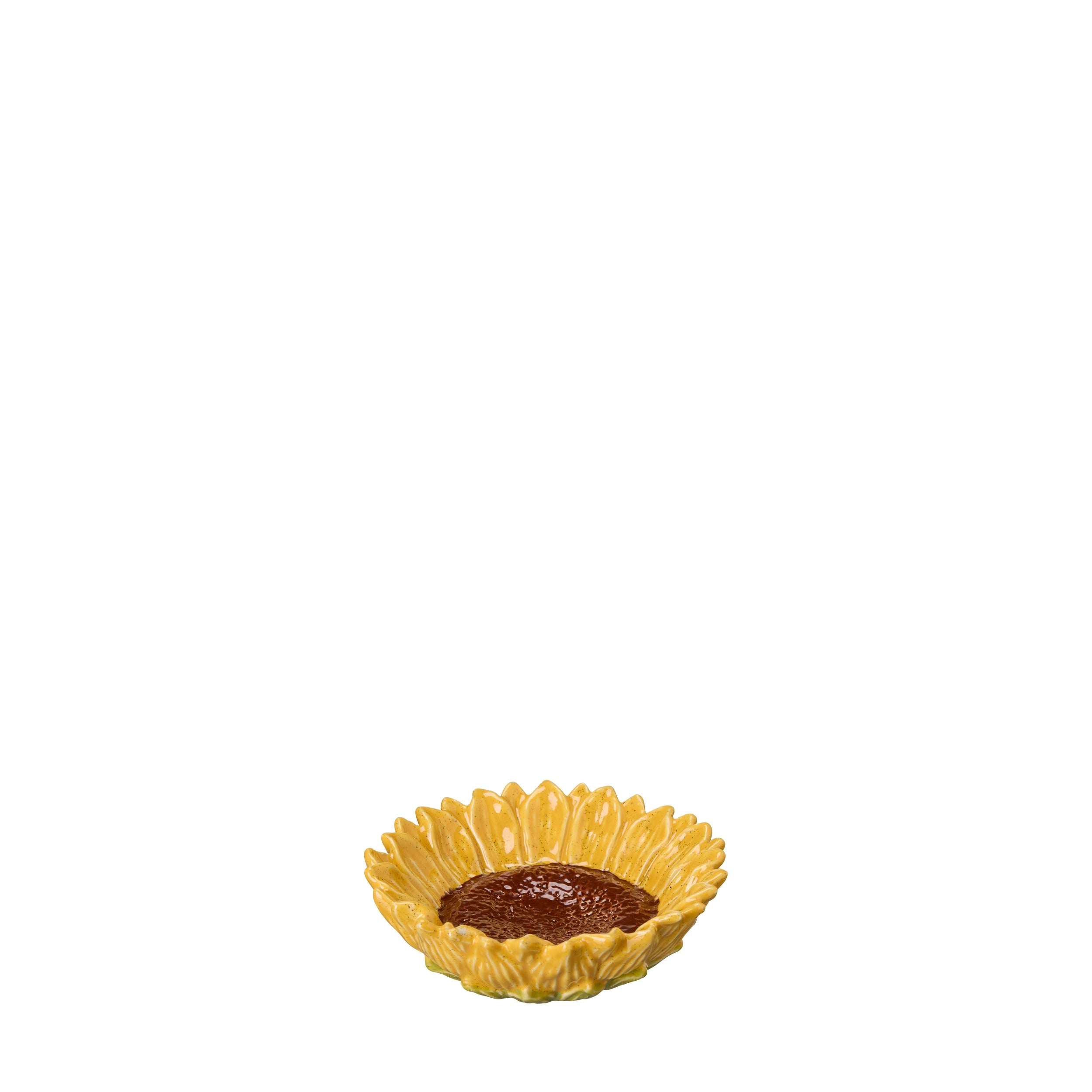 Sunflower decorative bowl on a white background