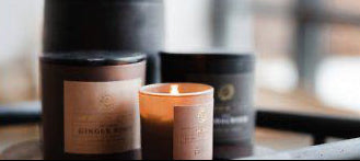 Artisan scented candles with aromatic oils